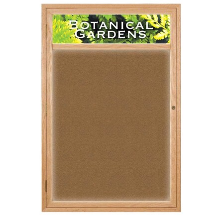United Visual Products Open Faced Traditional Rounded Corkboard UV640ARC-GOLD-CORK